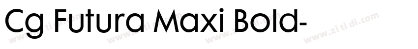 Cg Futura Maxi Bold字体转换